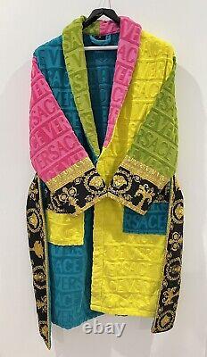 Versace Multicolor Baroque Bath Robe, 100% Authentic Sold out everywhere RARE