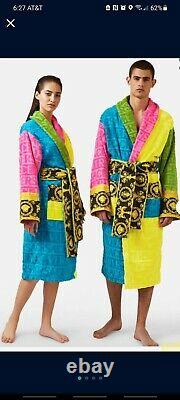 Versace Multicolored Baroque Bath Robe-XL