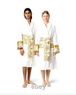 Versace Unisex Barocco Sleeve robe with all over print logo White Size L $550