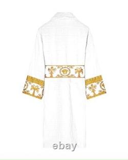 Versace Unisex Barocco Sleeve robe with all over print logo White Size L $550