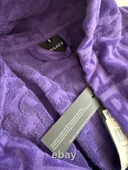 Versace Unisex Black & Gold 100% Cotton Belted Bathrobe size S