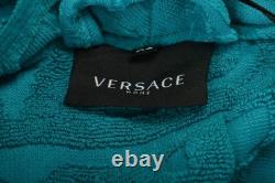 Versace Unisex Capri Blue 100% Cotton Belted Bathrobe Size 2XL