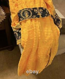 Versace Yellow Baroque Bathrobe Medium