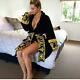 Versace bathrobe 100% cotton Robes comforter bathrobe bathing gown home black