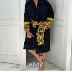 Versace bathrobe 100% cotton Robes comforter bathrobe bathing gown home black