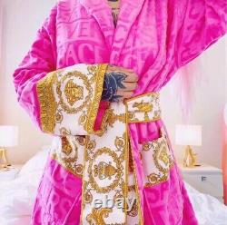 Versace bathrobe 100% cotton Robes comforter bathrobe bathing gown home fit pink