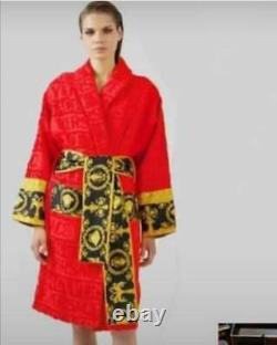 Versace bathrobe 100% cotton Robes comforter bathrobe bathing gown home fit red
