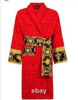 Versace bathrobe 100% cotton Robes comforter bathrobe bathing gown home fit red