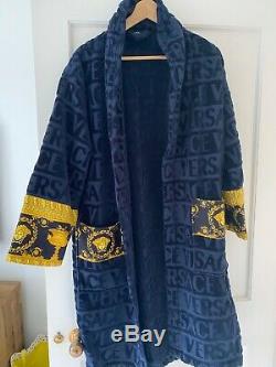 Versace bathrobe dark blue