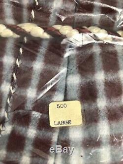 Vintage 1930 1950 Beacon Mens Bath Robe Genuine Blanket Plaid Camp New