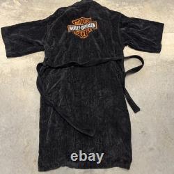 Vintage 1967 USA Made Harley Davidson Bath Terry Robe Embroidered 100% Cotton
