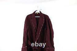 Vintage 40s Mens OS Parker Wilder Flannel Wool Belted Robe Smoking Jacket USA