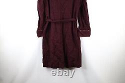 Vintage 40s Mens OS Parker Wilder Flannel Wool Belted Robe Smoking Jacket USA