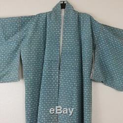 Vintage 60s Mens Silk Kimono Bathrobe 64 Long Handmade Fully Lined Made Japan