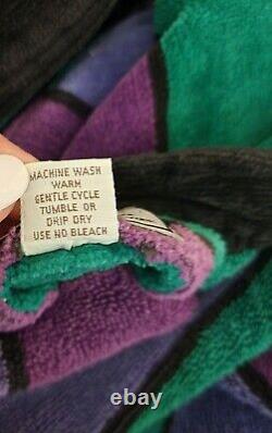 Vintage 80s Christian Dior Le Connaisseur Long Robe Mens Purple Blue Striped One