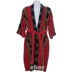 Vintage Ash Creek Southwestern Robe Cotton Tribal Belt Bathrobe Mens Size Large