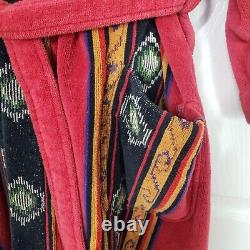 Vintage Ash Creek Southwestern Robe Cotton Tribal Belt Bathrobe Mens Size Large