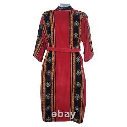 Vintage Ash Creek Southwestern Robe Cotton Tribal Belt Bathrobe Mens Size Large