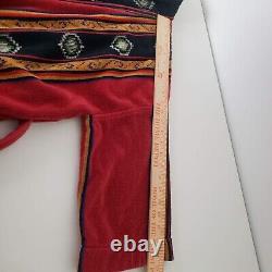 Vintage Ash Creek Southwestern Robe Cotton Tribal Belt Bathrobe Mens Size Large