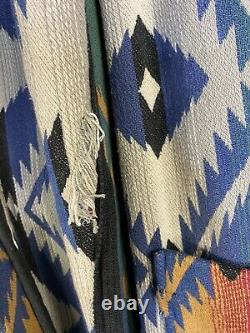 Vintage Beacon Blankets Aztec Geometric Print Bath Robe Size S/m USA Made Cotton