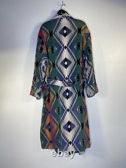 Vintage Beacon Blankets Aztec Geometric Print Bath Robe Size S/m USA Made Cotton