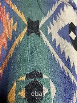 Vintage Beacon Blankets Aztec Geometric Print Bath Robe Size S/m USA Made Cotton