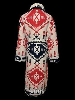 Vintage Beacon Blankets Cypress Bath Robe Cotton Aztec Geometric Sz S/M