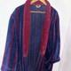 Vintage Bloomingdale's FLORAX ORIGINAL HIGH Terry Cloth Bathrobe Striped Sz L