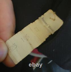 Vintage Brooks Brothers Robe Mens M Wool Navy Red Trim Bath Belted Shawl 60s