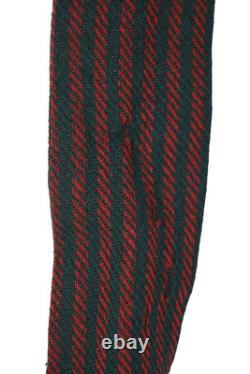 Vintage Brooks Brothers Robe Mens M Wool Navy Red Trim Bath Belted Shawl 60s