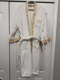 Vintage Caesars Palace Hotel Belted Cotton Bath Spa Robe Gold OS Unisex White
