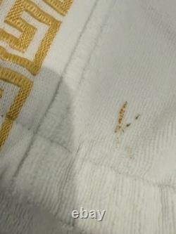 Vintage Caesars Palace Hotel Belted Cotton Bath Spa Robe Gold OS Unisex White