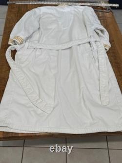 Vintage Caesars Palace Hotel Belted Cotton Bath Spa Robe Gold OS Unisex White