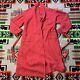 Vintage Christian Dior Bath Robe Adult Size Small Red Quilted Pattern EUC B1