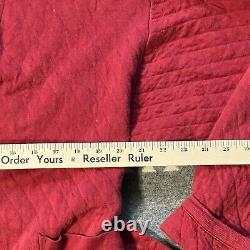 Vintage Christian Dior Bath Robe Adult Size Small Red Quilted Pattern EUC B1