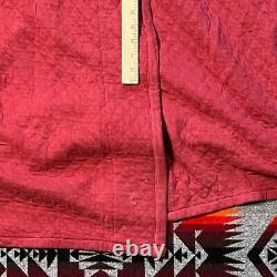 Vintage Christian Dior Bath Robe Adult Size Small Red Quilted Pattern EUC B1