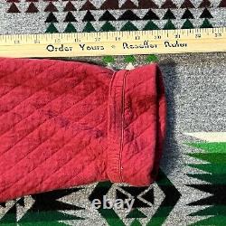 Vintage Christian Dior Bath Robe Adult Size Small Red Quilted Pattern EUC B1