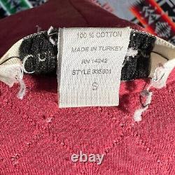 Vintage Christian Dior Bath Robe Adult Size Small Red Quilted Pattern EUC B1