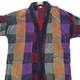 Vintage Christian Dior Le Connaisseur Long Bathrobe Purple Blue Teal Red Plaid