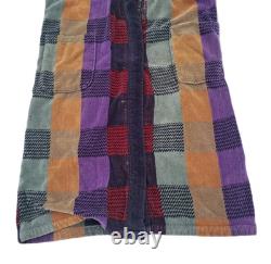Vintage Christian Dior Le Connaisseur Long Bathrobe Purple Blue Teal Red Plaid