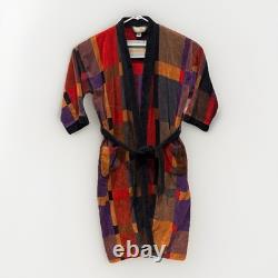 Vintage Christian Dior Le Connaisseur Terry Cloth Colorblock Bathrobe Mens OS