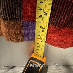 Vintage Christian Dior Le Connaisseur Terry Cloth Colorblock Bathrobe Mens OS