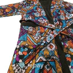Vintage Christian Dior Monsieur BathRobe One Size Terry Cloth Long Multicolor