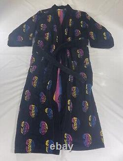 Vintage Christian Dior Monsieur Bath Robe One Size Cotton Retro Paisley 90s