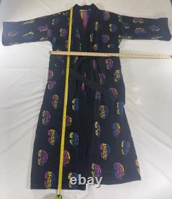 Vintage Christian Dior Monsieur Bath Robe One Size Cotton Retro Paisley 90s