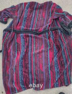 Vintage Christian Dior Monsieur Bath Robe One Size Cotton Retro Paisley 90s