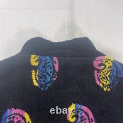 Vintage Christian Dior Monsieur Bath Robe One Size Cotton Retro Paisley 90s