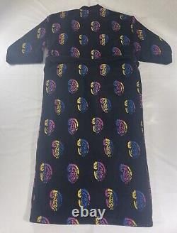 Vintage Christian Dior Monsieur Bath Robe One Size Cotton Retro Paisley 90s