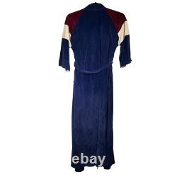 Vintage Christian Dior Monsieur Mens Multicolor Velour Bath Robe One Size