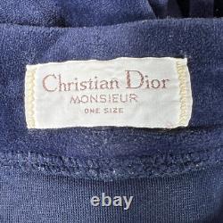 Vintage Christian Dior Monsieur Mens Multicolor Velour Bath Robe One Size